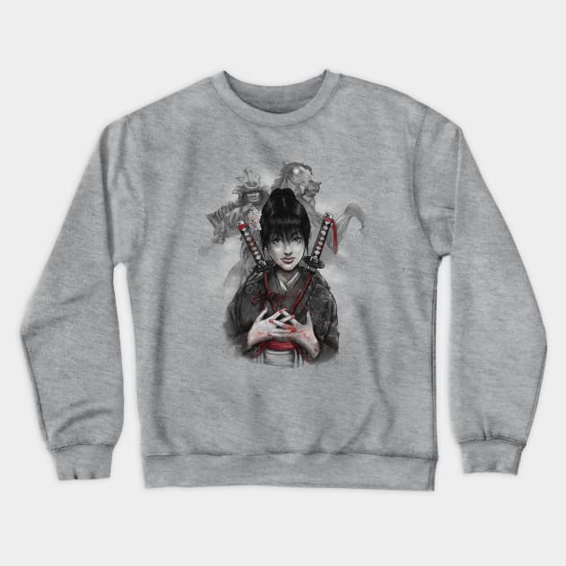 Samurai Masashige Pupil Crewneck Sweatshirt by BrunoMota